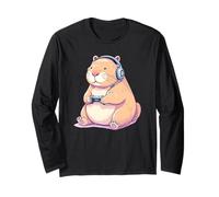 Capybara Giocare Videogiochi Divertente Maglia a Manica