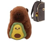 Capybara Giocattoli di peluche - Simpatico ciondolo di peluche, peluche con design che tiene la frutta, accessorio mini bambola, ornamento portatile | Compagno decorativo per borsa/chiavi/auto/camera