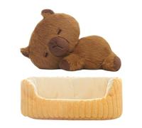 Capybara giocattolo in peluche - Peluche Capybara , cuscino Capybara morbido con letto | giocattolo cuscino Capybara, bambola di peluche Capybara per il salotto