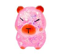 Capybara Glitter Stress Toy, Glitter Capybara Squishys, Sensory Squeeze Fidget, Soft Animal Decompress Toy with Fill, Party Favors and Desk Entertainment, Entertainment for Kids Teens Adults