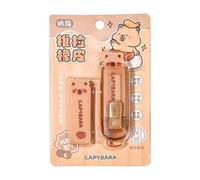Capybara gomma | Bulle artistiche retrattili per matite | Berasori di arte push-pull, ricariche di gomma morbida per bambini, studenti, materiali di consumo di classe, regali per insegnanti, sc