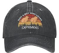 Capybara Hat Cappello Just A Boy Who Loves Capybaras cap for Men Cappelli da Baseball Cappello Regolabile