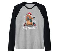 Capybara Holiday Cheer Christmas Divertente Maglia con Maniche Raglan