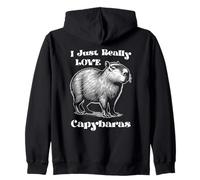 Capybara I Just Really Love Capibara Felpa con Cappuccio