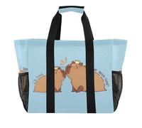 Capybara I'm So Tired - Borsa da spiaggia da donna, grande, impermeabile, da viaggio, piscina, yoga, infermiera, shopping