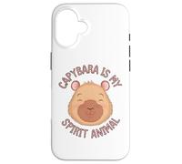 Capybara Is My Spirit Animal Custodia per iPhone 16