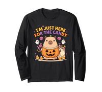 Capybara Just Here for The Candy Carino Costume di Halloween Maglia a Manica