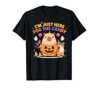 Capybara Just Here for The Candy Carino Costume di Halloween Maglietta