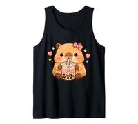 Capybara Kawaii Anime Bere Bubble Tea Amante Donne Ragazza Canotta