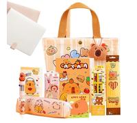 Capybara - Kit di cancelleria con penne e quaderni, materiale per la scuola superiore, per bambini, ragazzi, ragazze, studenti, università e asilo