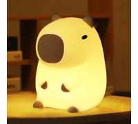 Capybara - Lampada da notte in silicone con motivo a forma di animale, ricaricabile, timer e dimmer, regalo per mamma, padre, donne, ragazze, ragazzi