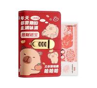 Capybara - Libro per risparmiare denaro, con serratura, per liberi professionisti, laureati, principianti, famiglie, coppie, adulti, casa, ufficio, appartamento, viaggio