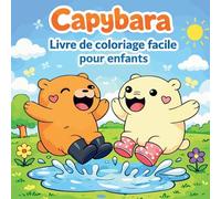 Capybara - Livre de coloriage facile pour enfants