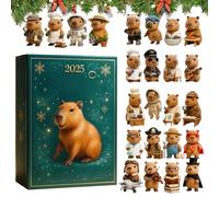 Capybara Lover Advent - 24 Days Christmas Countdown Calendar With Cute Capybara Ornaments | Acrylic Capybaras Decor For Tree, Wall, Window, Car, Party And Holiday Decorations