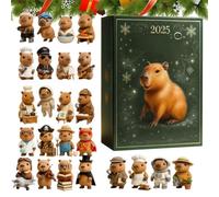 Capybara Lover Christmas Advent - 2D Acrylic Decoration 24 Days - Capybara Seasonal Decor Countdown Calendar | for Christmas Tree Wall Window Car Rearview Mirror Adults Kids Party Favors