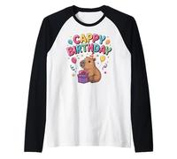 Capybara Lovers Birthday Cappy Happy Birthday Party Maglia con Maniche Raglan