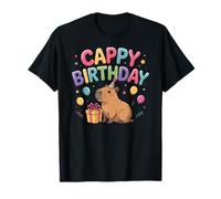 Capybara Lovers Birthday Cappy Happy Birthday Party Maglietta