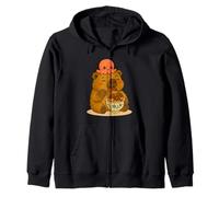 Capybara Mangia Takoyaki con Octopus Japanese Food Lover Felpa con Cappuccio