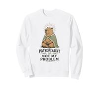 Capybara Meme Patrono Santo di Non Il Mio Problema Felpa