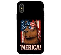 Capybara Merica America 4 luglio USA Flag Bandana Uomo Donna Custodia per iPhone X/XS