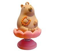 Capybara Mini Sculpture - Cute Desktop Ornament, Small Capybara Figurine for Car, Living Room, Shelf, Bedroom, Office, Nursery Display, Animal Collectible, Tabletop Decoration, Creative Gift Idea