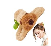 Capybara - Molletta per capelli morbida | Mollette per capelli pelose, graziose cravatte per capelli spessi e sottili, per donne e ragazze