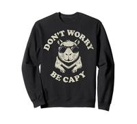 Capybara Non Preoccuparti di Essere Capy Lovers Vintage Grunge #25D39 Felpa