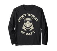 Capybara Non Preoccuparti di Essere Capy Lovers Vintage Grunge #25D39 Maglia a Manica