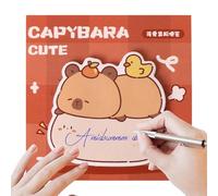 Capybara, note adesive - Schede di annotazione con motivo animale, blocco note Capybara, 30 fogli adesivi per aule e forniture scolastiche, raccoglitore per annotare