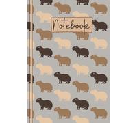 Capybara Notebook: Cute Capybara Pattern Journal | Lined Notebook for Notes, Journaling & School - Grey