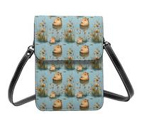 Capybara Nuoto Carino Stampa Piccola Crossbody Borse per le donne, Piccole Borse in Pelle Cellulare Cross Body Bag