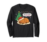 Capybara Official Sleep Pajamas Nightgown SleepyCapy Maglia a Manica