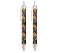 Capybara On Crocodile Penna a sfera a rullo retrattile da 0,5 mm, scrittura fluida per ufficio, 1 pezzo come foto 3