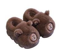 Capybara - Pantofole a forma di animale in peluche, morbide, calde, accoglienti, per interni ed esterni, per tutte le età, Marrone scuro, 42/43 EU