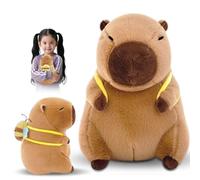 Capybara - Peluche Capybara con zaino per api, 23 cm, morbido maialino, peluche Capybara come cuscino decorativo e giocattolo, regalo per bambini, ragazze, ragazzi