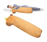 Capybara Peluche - Cuscino per il corpo, lungo peluche | Decorativo, morbido compagno, accogliente amico per bambini in camera da , soggiorno, divano, auto, divano, , gioco, relax, ko