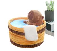 Capybara Peluche Grande - Giocattolo imbottito con animali morbidi 25 cm realistico Capybara in peluche | Cuscino Capybara per letto, decorazione della camera, peluche per le ragazze e le