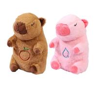 Capybara peluche traspirante - Peluche Capybara giocattolo con zaino per tartarughe | Allevia l'ansia e rilassante del sonno | Dolce cuscino di peluche, regalo per abbracciare e rilassarsi ()