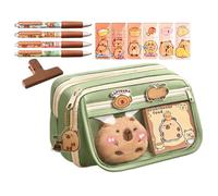 Capybara Pencil Case, 9-Layer Pencil Pouch, Capacity Pencil Case, Cute Capybara Print Pencil Pouch, Quirky Fun Pencil Holder, Multi-Layer Pen Case, School Supplies Organizer, Teen Girls Pencil Case
