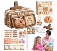 Capybara Pencil Case - Capybaras Zipper Pencils Case, Custodie A Penna Multistrato | La Borsa Per Il Deposito Delle Scolastiche Include Il Sovrano Capybaraa, Appuntamenti Appiccicosi Per