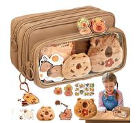 Capybara Pencil Case - Casa Di Matiil Carina Con Chiusura Con Cerniera | FORNITÀ SCURNA SET CAAYBARA FORMAZIONE | Soft Pen Poouch Per Adolescenti Per Bambini E Organizzazione Di Scrivania Qu
