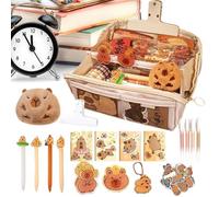 Capybara Pencil Case | Custodia a Capybara di grande capacità a 9 strati | Organizzatore di penna di alto valore per bambini, adolescenti, donne, studenti, zaino, scuola materna, materiali