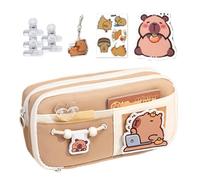 Capybara Pencil Case - Large Pencil Case | Zipper Pencil Case | Wide Opening Large Capacity Pen Pouch | Zippered Pencil Case Capybara School | Cute Stationery Organizer For Pens, Pencils, & Pins