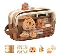 Capybara Pencil Case - Spazioso Sacchetto A Per Bocca Aperta | Stucchetto Di Cartoleria Carina Cussa Mazzetti Cute Trasparente Perfetta L'organizzazione Materiale Scolastico E Office