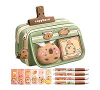 Capybara Pencil, Large Capacity, Pencil Pouch, Cute Design, Fun Accessory, Multi-Layer Pouch Capybara Print Multi-Layer Pencil Pouch, Pen Holders For Office Supplies Teen Girls