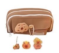Capybara Pencil Pouch, Cute Pencil Case, Portable Pencil Case, Capybara Design Pencil Bag, Large Capacity Pencil Case, Student Cartoon Pen Pouch for School 9.06x5.31 Inches