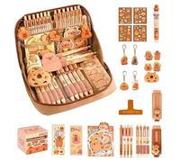 Capybara Pencils, Cute Stationery Organizer Bag, 12-Compartment Zippered Pouch, 9.84x7.09 inches Wide-Opening Animal Design, Portable Case for School, Workstation, Birthday