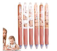 Capybara Pens | Cartone animato retrattile Capybara Animali per bambini 6x, materiale scolastico, premi di classe, penne gel roller da 0,5 mm per donne