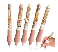 Capybara Pensas - 5x Penna gel Capybara retrattile | Capybara Animal Gel Pens, Cartoon Capybara Ink Pen, Capybara Gel Pens | Pens a inchiostro Capybara, cancelleria per sacchetti anime