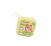 Capybara - Piccolo portamonete in latta per auricolari, pratica borsa per il cambio di sacchetti per bambini e amanti dei cartoni animati, pratico contenitore per monete in metallo, Stile 02, One Size